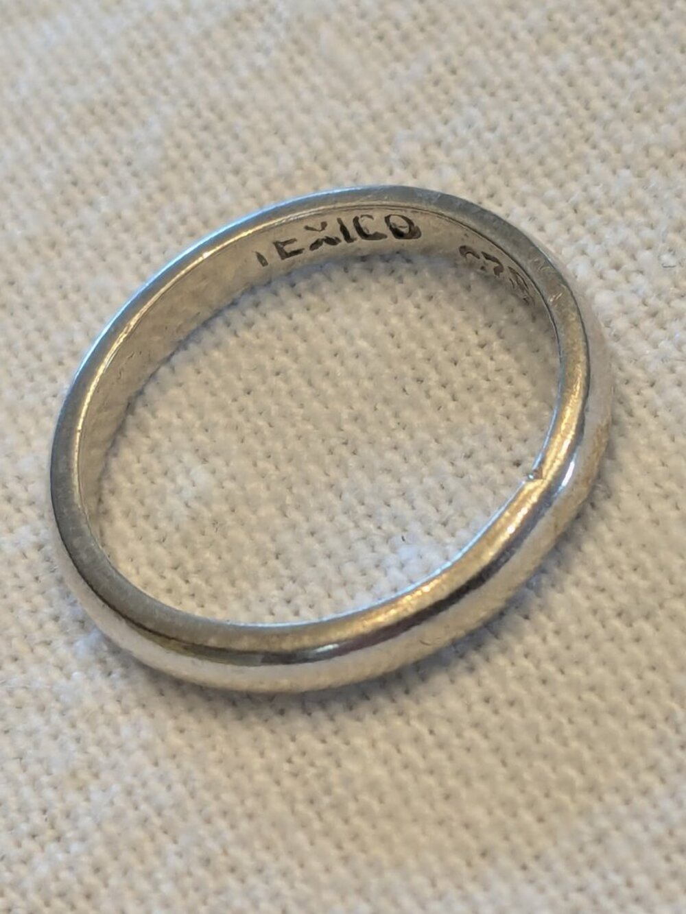 Vintage Taxco Mexico Sterling Silver Band Ring Minimalist 925 Wedding Stackable